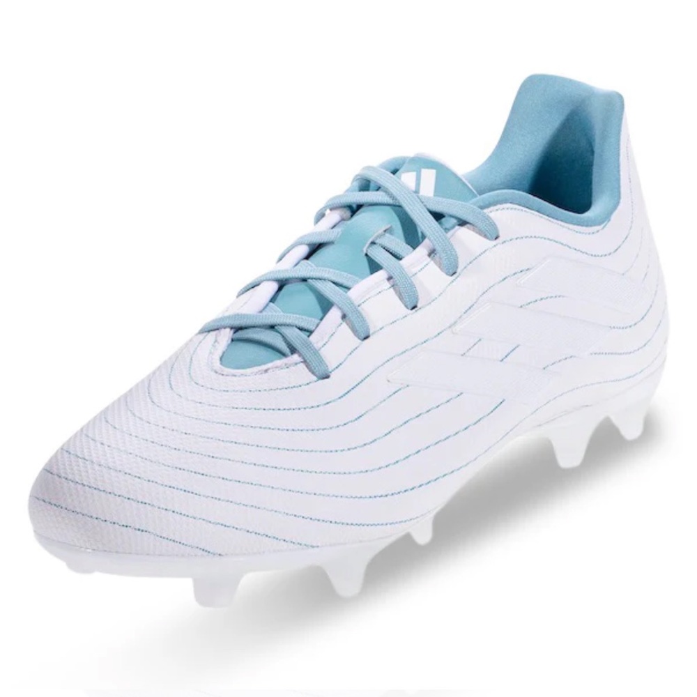 NWT Adidas Copa Pure.3 Firm Ground Soccer Cleats (White/Grey Two/Preloved Blue)
